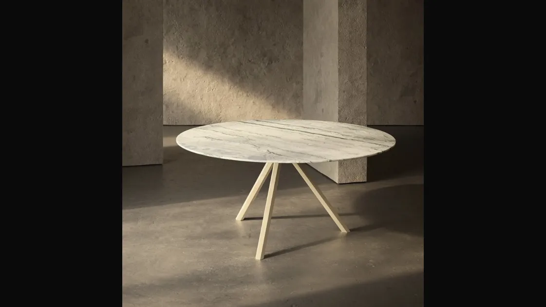 HEB Round marble table by Desalto.