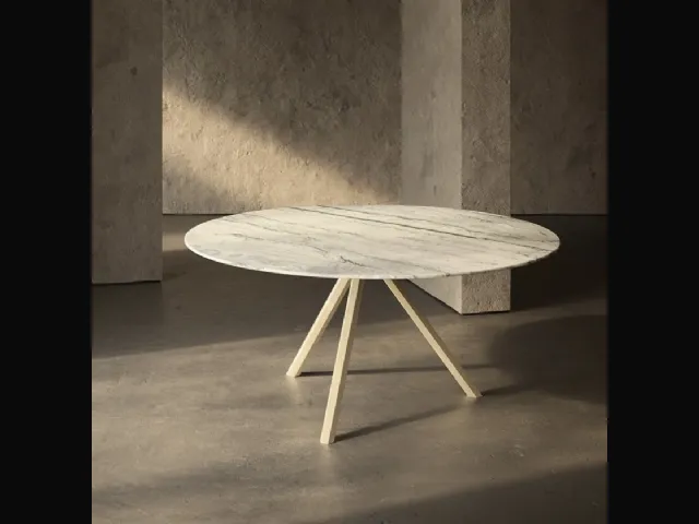 HEB Round marble table by Desalto.