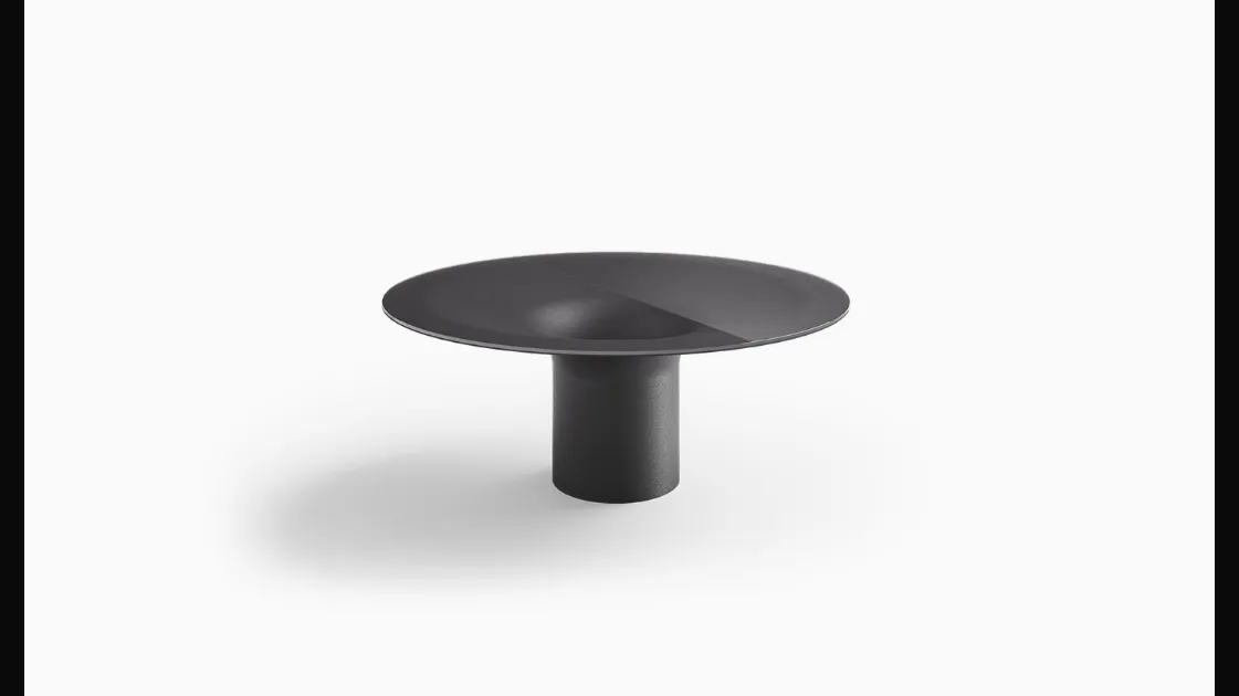 Helicon Table with Desalto glass top