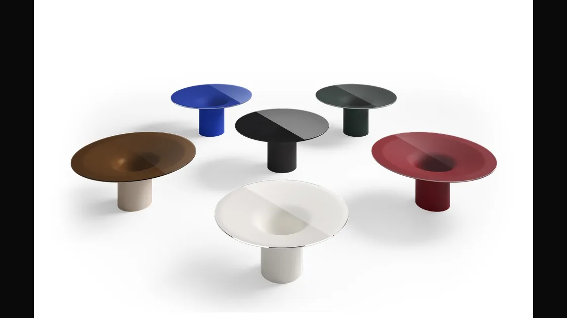 Helicon Table with Desalto glass top
