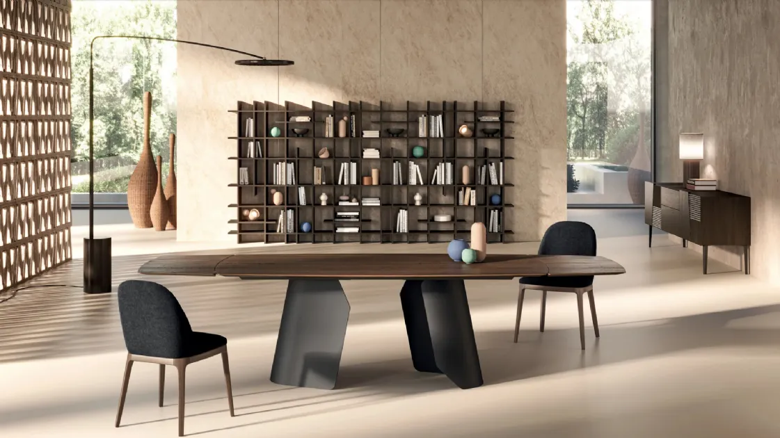 Manhattan Barrel X extendable table by Devina Nais