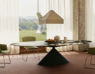 Maxy Clay Table in marble by Desalto