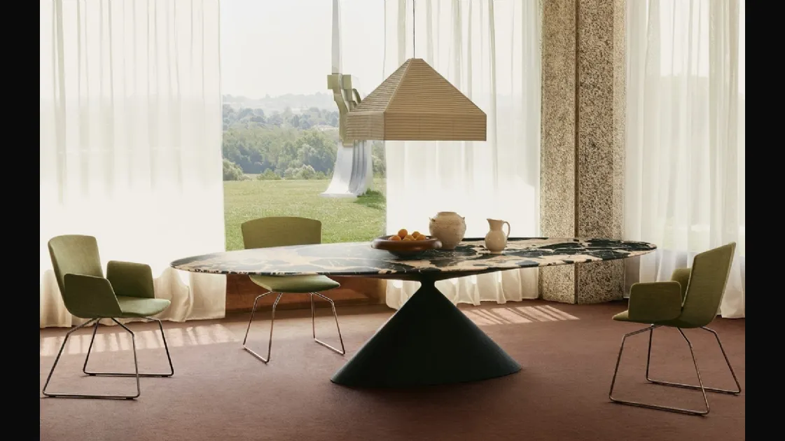 Maxy Clay Table in marble by Desalto