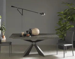 Extendable table with ceramic top from Synthesis by Altacom.