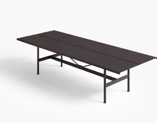 Zinc-coated lacquered metal table by Desalto.