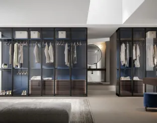 Wardrobe with Glass hinged doors by Veneran