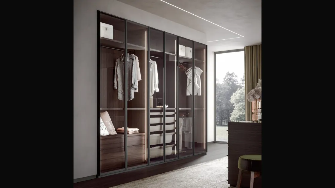 Wardrobe with swing doors Glass by Veneran