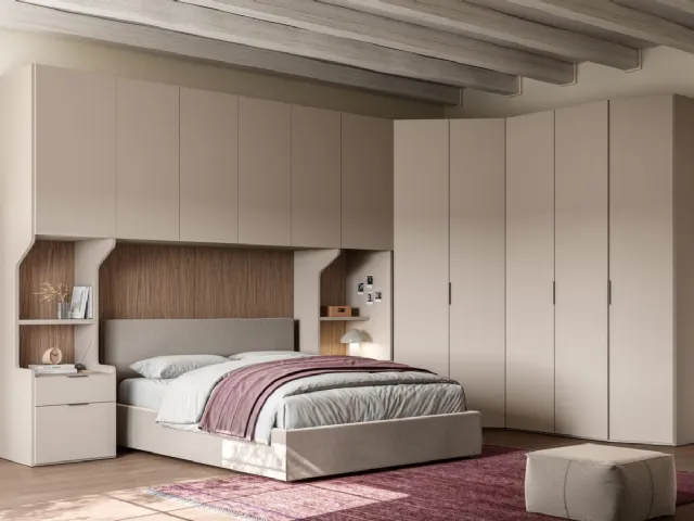 Corner wardrobe with swing door Liscia + Crea 1200 and Crea 138 38 by Orme.
