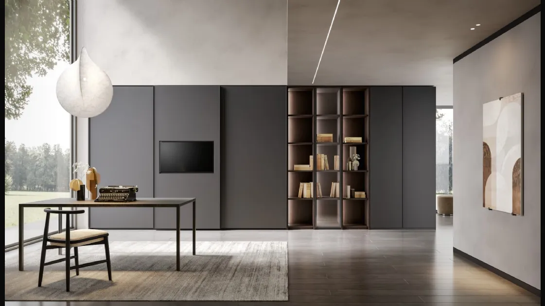 Wardrobe with sliding doors Liscia TV by Veneran.