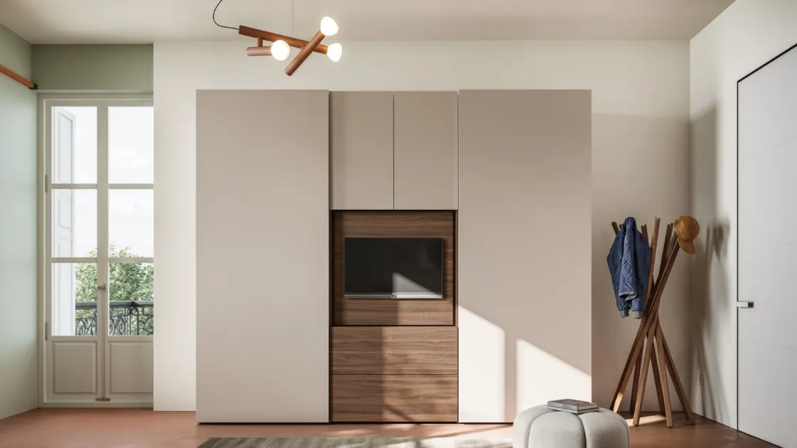 Sliding door wardrobe Smooth + Visual 40 by Orme.