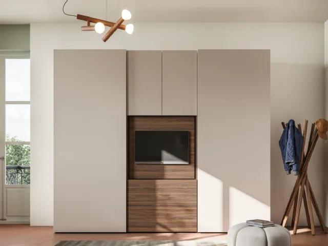Sliding door wardrobe Smooth + Visual 40 by Orme.