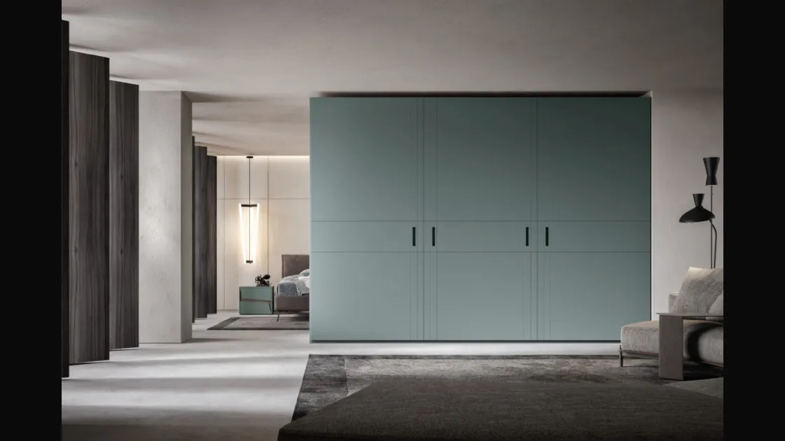 Wardrobe with flush doors Plana Linea New by Veneran.