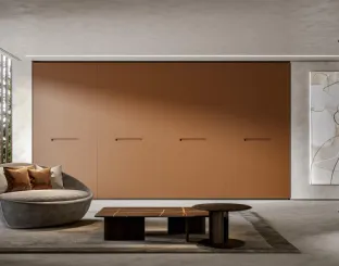 Wardrobe with Planar Doors Plain Smooth Burnt Earth by Veneran