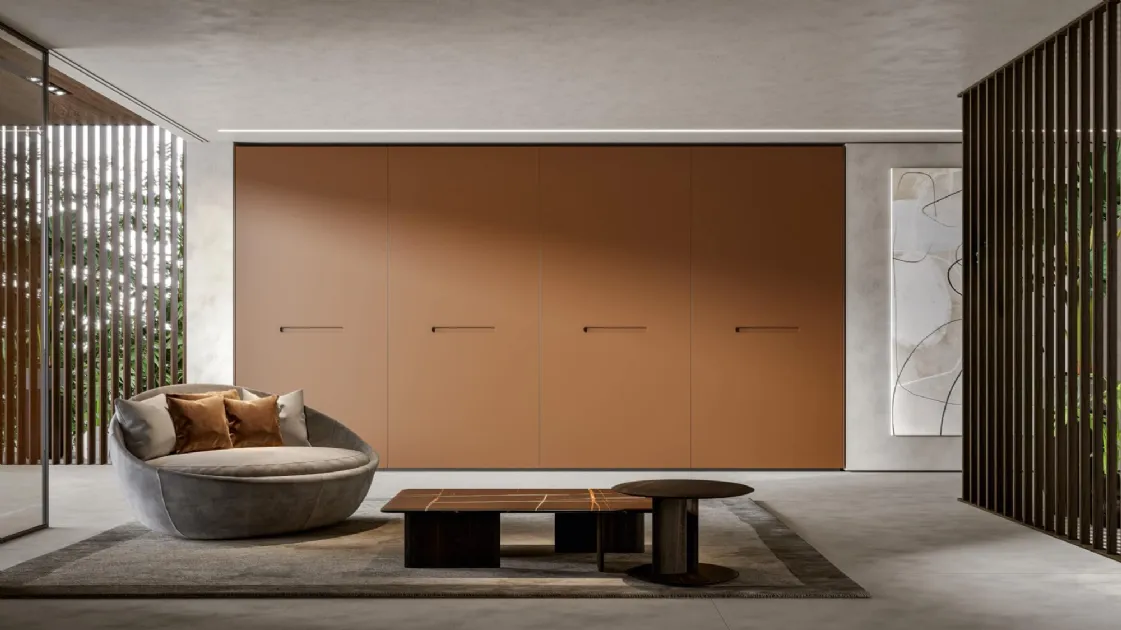 Wardrobe with Planar Doors Plain Smooth Burnt Earth by Veneran