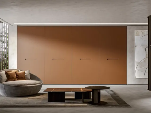 Wardrobe with Planar Doors Plain Smooth Burnt Earth by Veneran