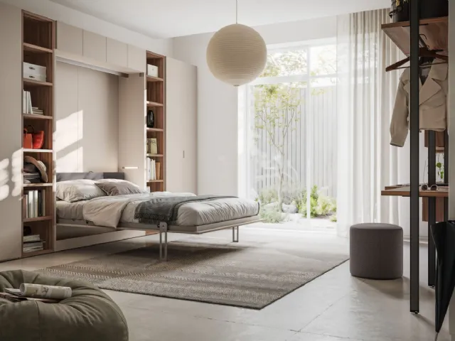 Wardrobe with Sensai Wall Bed 51 by Orme.