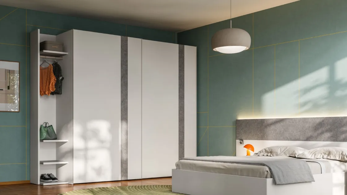 Wardrobe with sliding door Terna 47 by Orme.