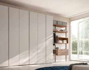 Tratto swing door wardrobe + Pole 30 walk-in closet by Orme