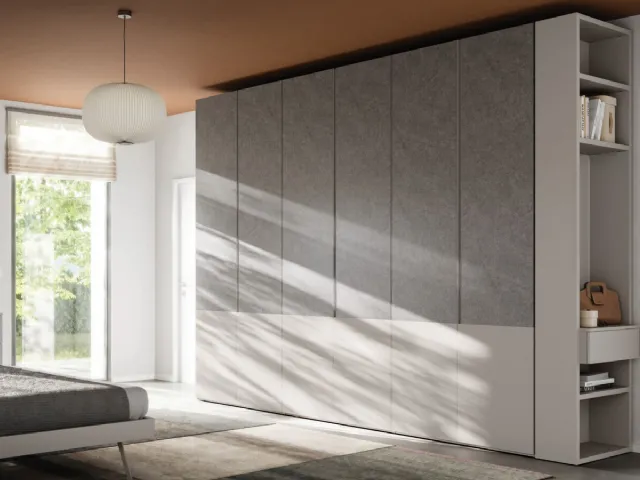 Wardrobe with swing doors Tratto Up 32 by Orme.