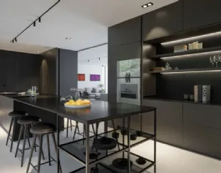Design Kitchen with All-Around Island D12-D23 02 by Doimo Cucine