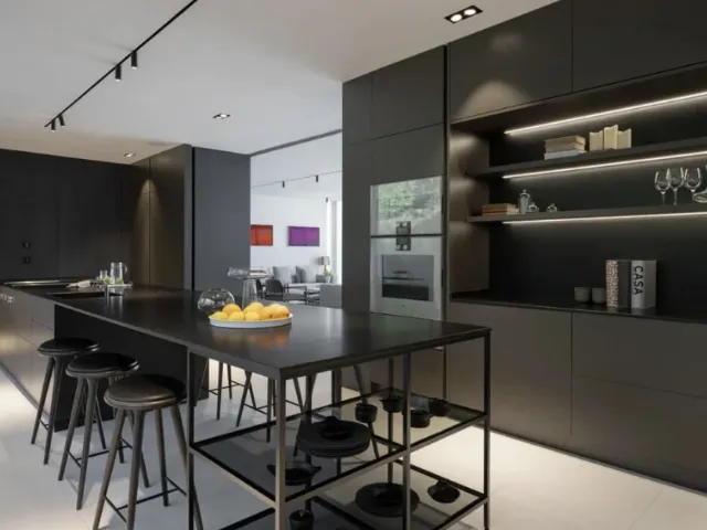 Design Kitchen with All-Around Island D12-D23 02 by Doimo Cucine