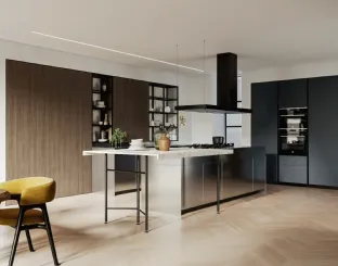 Design Kitchen with All-Around Island D23 01 by Doimo Cucine