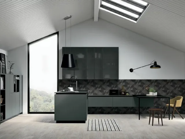 Modern Kitchen with All-Around Peninsula D20 01 by Doimo Cucine