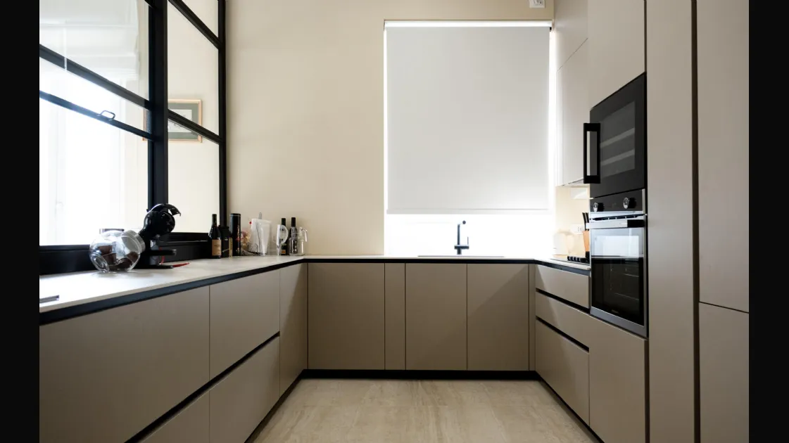 Modern All-Around D23 XDoor XMatt Malto Kitchen by Doimo Cucine