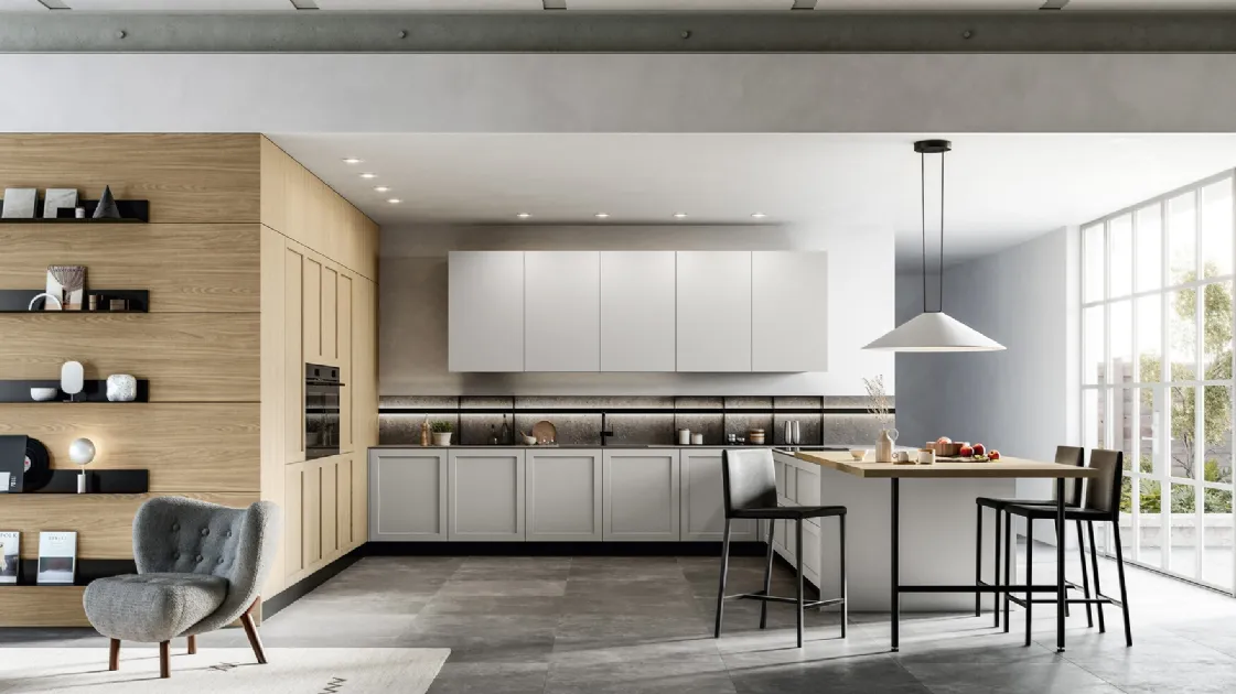 Alma by Arredo3 Modern Corner Kitchen in Pet and Laminate