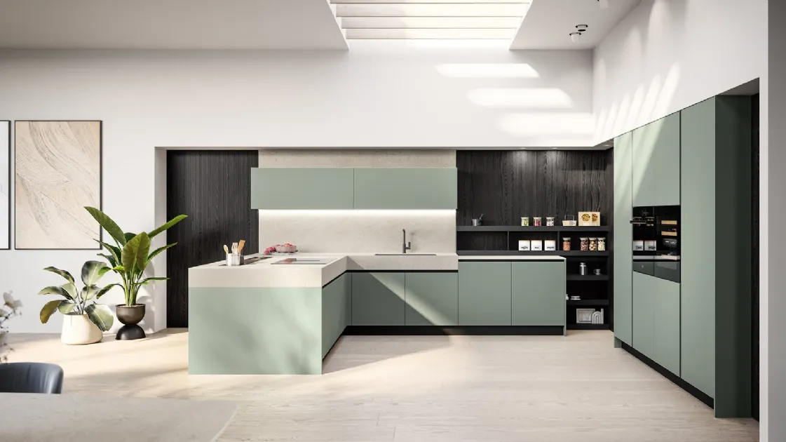 Modern Kitchen with Cloe 01 Island by Arredo3