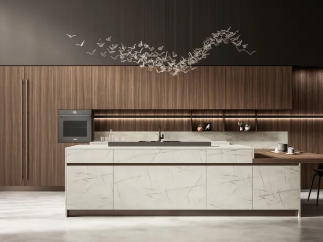 Modern Kitchen with Kalì 02 Island by Arredo3