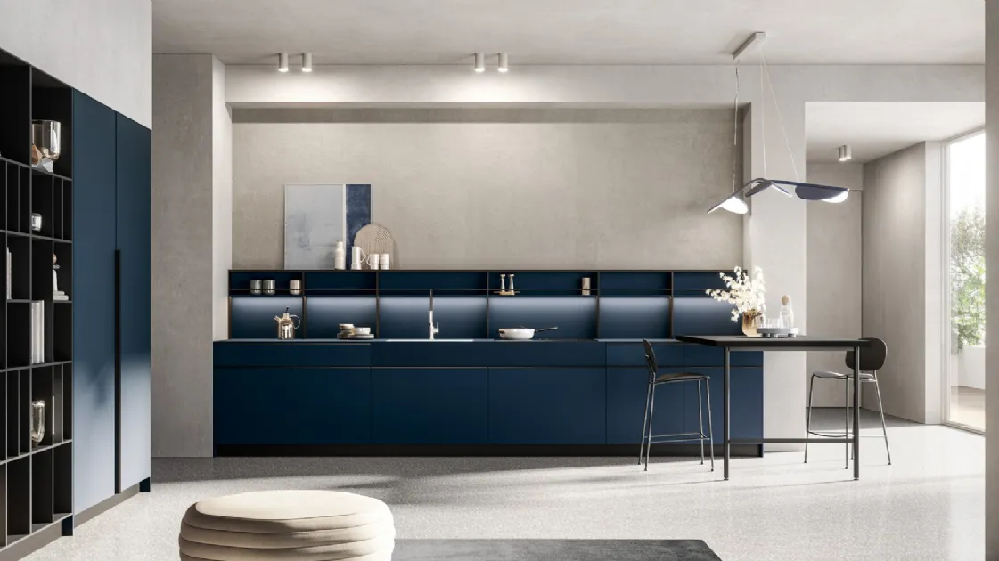 Modern linear kitchen Tratto_10 04 in HPL by Arredo3
