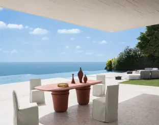 Kasane terracotta table by Gervasoni.