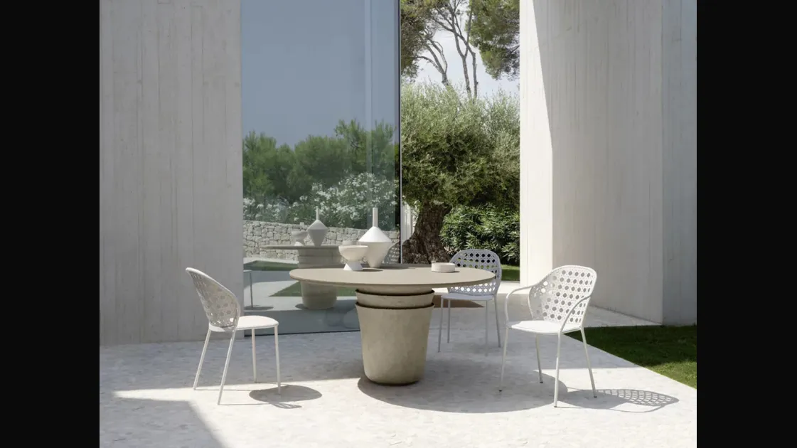 Terracotta table Kasane by Gervasoni.