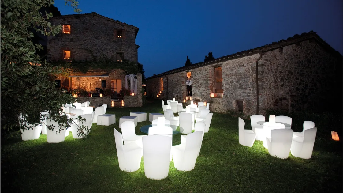 Zoe outdoor luminous chair by Slide