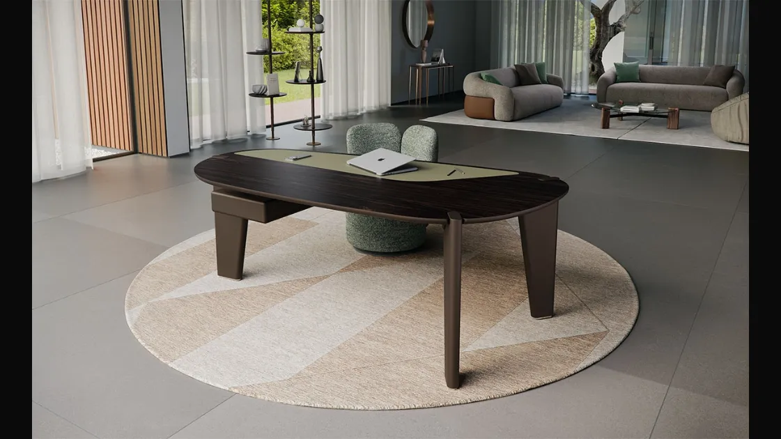 Boston executive design desk in wood by Cattelan Italia
