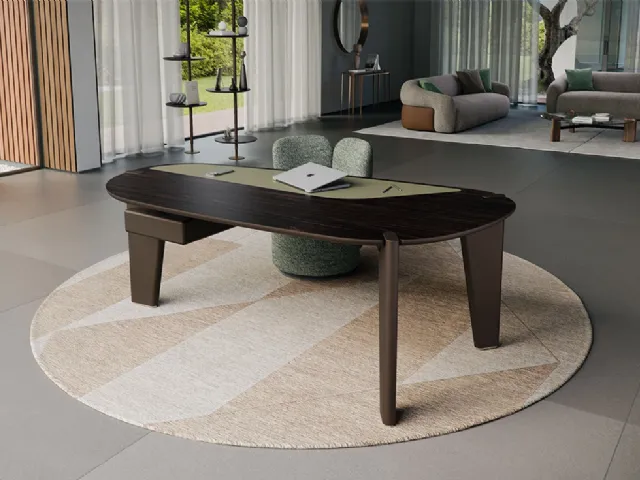 Boston executive design desk in wood by Cattelan Italia